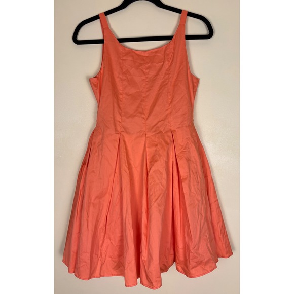 TRUCE Other - TRUCE Pleated Scoop Neck 100% Cotton Dress Coral Kid Size XL Casual Summer Party